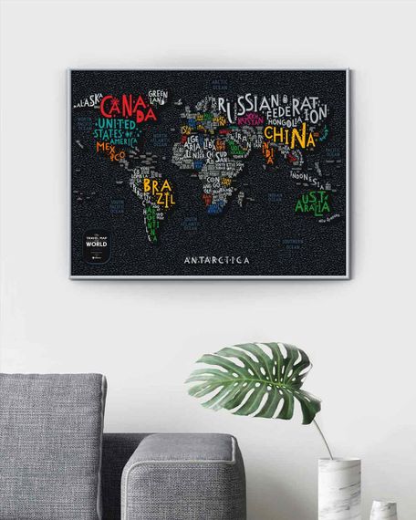 Скретч Карта Світу Travel Map™ LETTERS World | Зображення 1