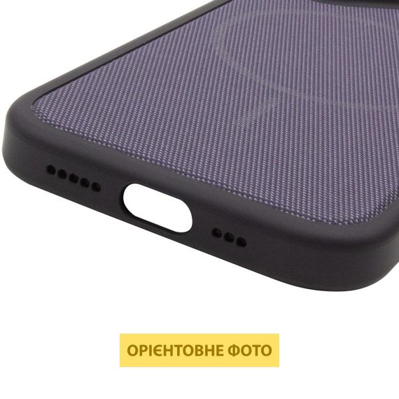 Чохол PC Textile Hybrid with Magnetic Fit для Apple iPhone 15 Pro (6.1") Black / Purple | Зображення 4