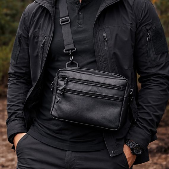 Практична чоловіча сумка слінг, Чоловіча сумка слінг через плече міська крос-боді TD-43 | Зображення 7