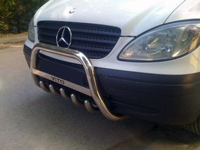 Кенгурятник WT003/004 (нерж.) 50мм, без надписи для Mercedes Viano 2004-2015 гг