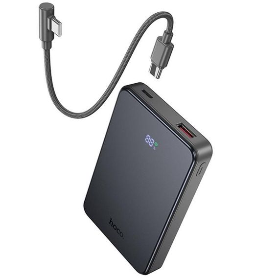 Портативний ЗП Power Bank Hoco J170 Starlight 22.5W+PD20W with cable 10000 mAh Metal gray | Зображення 2