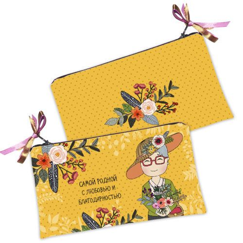 Косметичка жіноча Самой родной 20х12 см (K_FLG023)