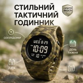 Годинник наручний електронний для хлопця SKMEI 2048CMGN, Якісний спортивний годинник QP-73