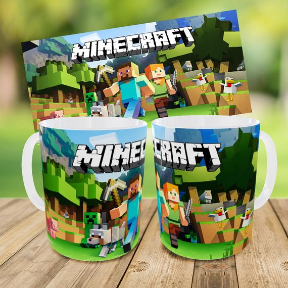 Дитячий набір Minecraft сумка-бананка + керамічна кружка з принтом (5628) | Зображення 3