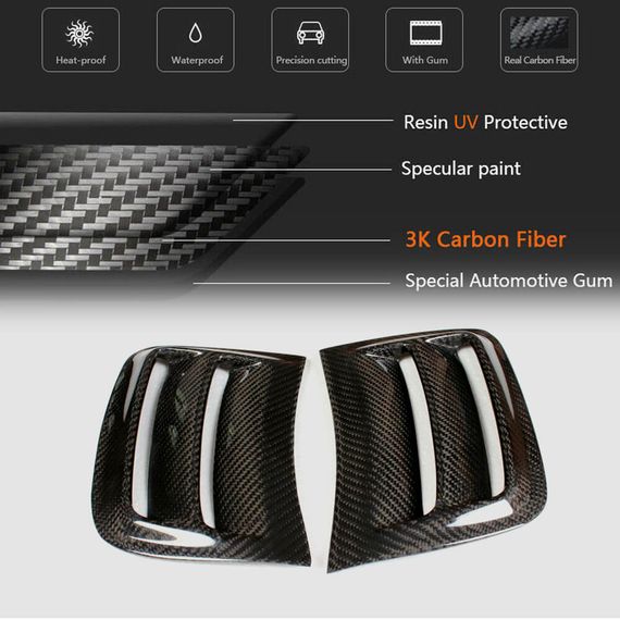 Накладки на передній бампер (для C63 AMG Sedan 2008-2011, Карбон) для Mercedes C-class W204 рр | Зображення 4