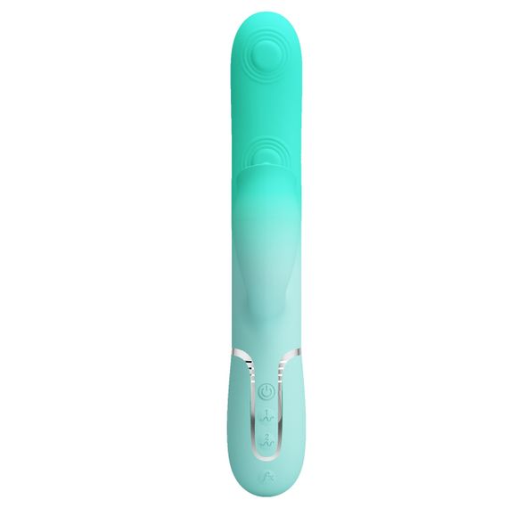 Пульсатор із кліторальним стимулятором Pretty Love — Gigi Light Green, 7 thumping functions 7 licking modes, Sex Aura | Зображення 3