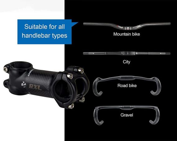 Кермо-винос RXL SL 31.8 мм 60 мм, карбоновий, 6°, для MTB, шосе, гравій, апгрейд та шосейних велосипедів | Зображення 7
