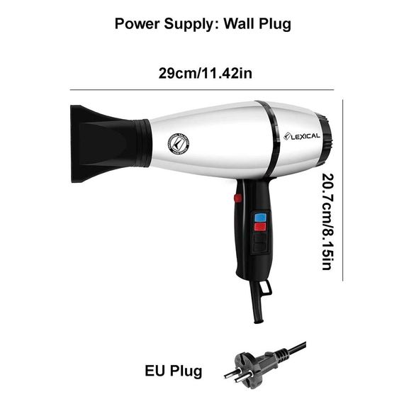 Фен для волос Lexical LAS-5075, 2200 Вт, серо-черный (43020-LAS-5075_668) | Зображення 6