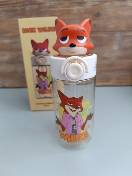 Дитяча пляшечка-поїльник Disney «Нік Вайлд» (Zootopia), 500 мл — з преміального Трітану (Tritan)
