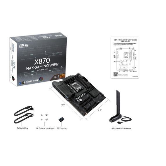 Материнcкая плата ASUS X870 MAX GAMING WIFI7 sAM5 X870 4xDDR5 M.2 HDMI USB Type-C WiFi BT ATX 90MB1LY0-M0EAY0 | Зображення 1