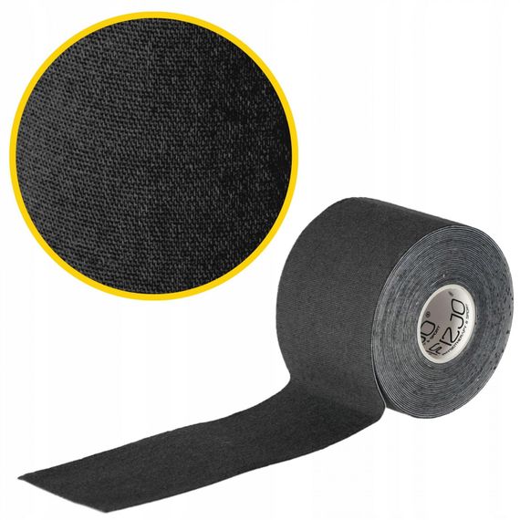 Стрічка кінезіологічна (кінезіо тейп) 4FIZJO 5 см x 5 м 4FJ0539 Black (P-5907739315977) | Зображення 8