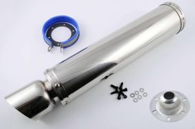 Глушитель (тюнинг)   420*100mm, креп. Ø78mm   (хром, прямоток, mod:23)