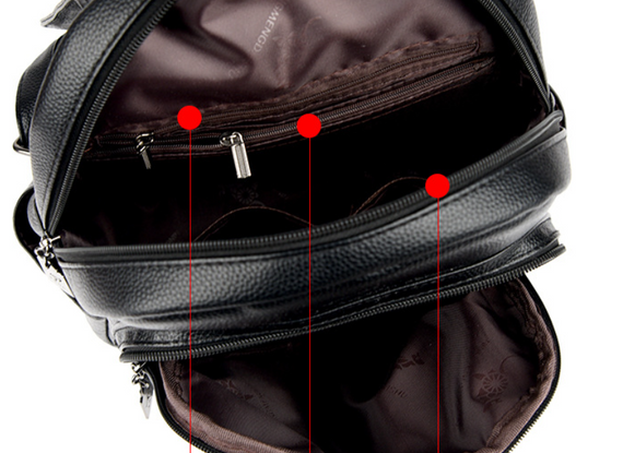 Рюкзак жіночий великий міський стильний молодіжний чорний | Зображення 5
