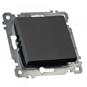 Механізм вимикача 1 кл, 10А, гв.мех., RITA, Mutlusan, чорний, (арт.47-04-21)