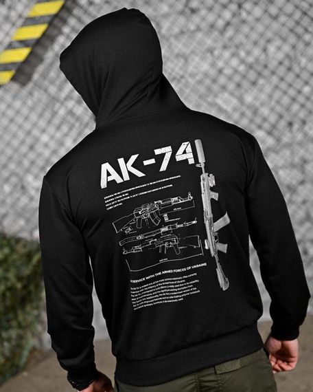 Тактическая худи MAKLIN   АК-74 черная  ДЛ7065 | Зображення 1