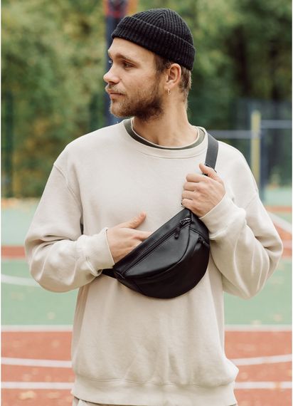 Поясна сумка бананка Sambag Urban SKHm чорний 24 х 15 х 8 см (85151001m)