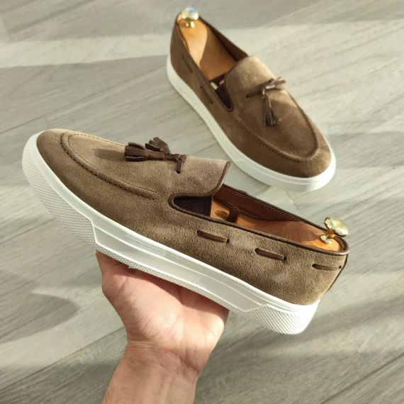 Мужские мокасины песочного цвета 43 размер | Зображення 4