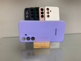 Samsung Galaxy S25 Plus Протиударний чохол з логотипом софт тач голубий