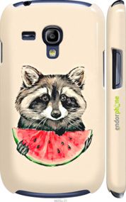 Чохол на Samsung Galaxy S3 mini Єнотик з кавуном "4605m-31-2448"