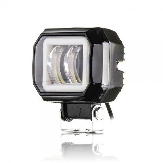 Светодиодная фара AllLight JR-O-20W КВАДРАТНАЯ 2 chip CREE spot 9-30V | Зображення 1