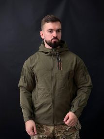 Тактична куртка soft shell olive BITT