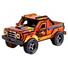 Деревянный 3D конструктор "Turbo off-road" Puz-00972, 87 деталей