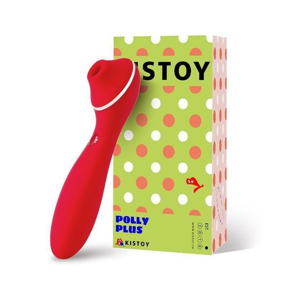 Вакуумний вібратор KisToy Polly Plus, Червоний | Зображення 3