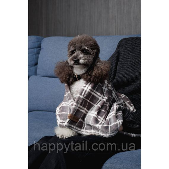 Плед для собак и котов Pet Fashion Bliss 2 (Блес), серый в клетку, 70,5х94 см | Зображення 8