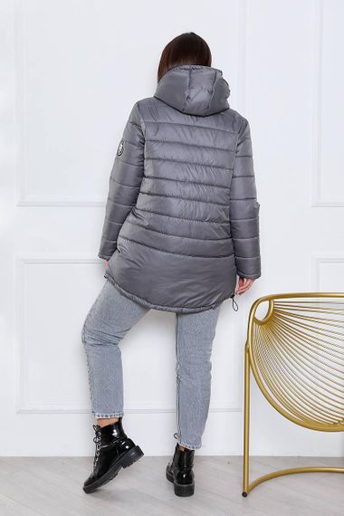 Елегантна жіноча парка, арт. 300, темно сірий графіт | Зображення 1