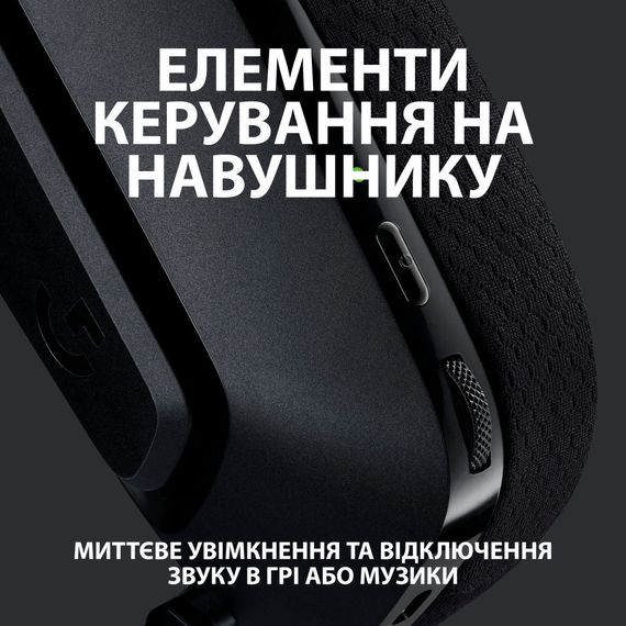 Навушники Logitech G535 Lightspeed Wireless Gaming Headset Black (981-000972) | Зображення 6