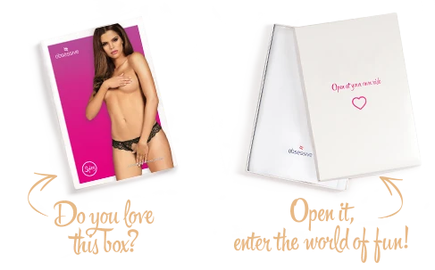 Мереживні танга з доступом Obsessive Contica crothchles thong, чорні, S/M | Зображення 7