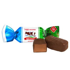 Цукерки глазуровані молочне тоффі Rich Cream 1000 г (214225)