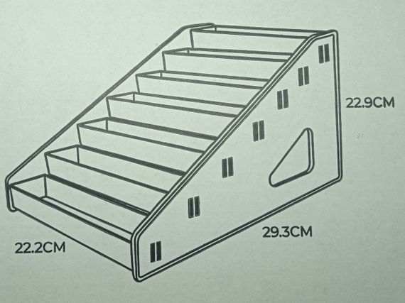 Полка для гель-лаков 7 ступеней прозрачная (small) | Зображення 2