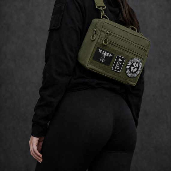 Чоловіча тактична сумка EDC Cordura 600D, сумка для патчів 25×20×5,5 см хакі MI-49 | Зображення 8