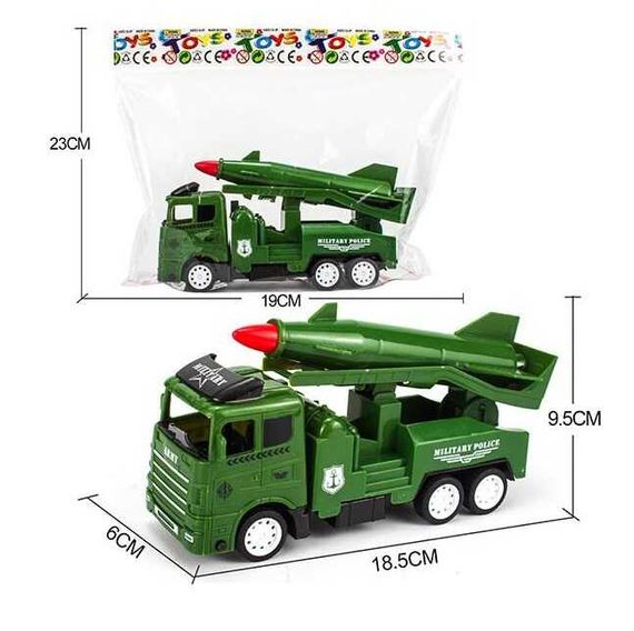 Машинка K 188-15 D "Военная техника", инерция, в пакете (6965452111503) | Зображення 1