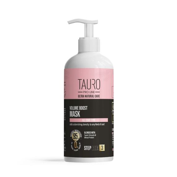 Маска для надання об'єму вовни собак та кішок TAURO PRO LINE Ultra Natural Care Volume Boost Mask 1 л