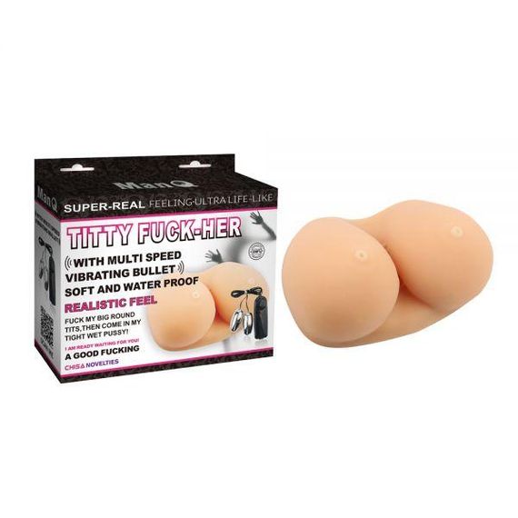 Мастурбатор-грудь с вибрацией Chisa Man Q Girl Cute Heart, телесный sexstyle | Зображення 1