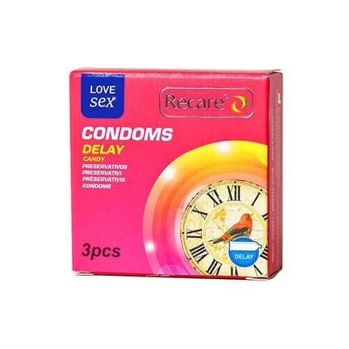 Презервативи Recare Delay Candy Condoms 3 шт, пролонгувальний ефект, цукерковий аромат | Зображення 3
