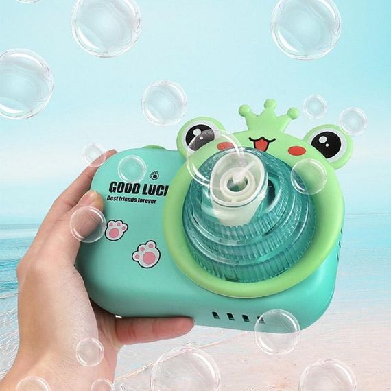 Фотокамера-генератор мильних бульбашок 9996 Children's camera Frog / Green | Зображення 2