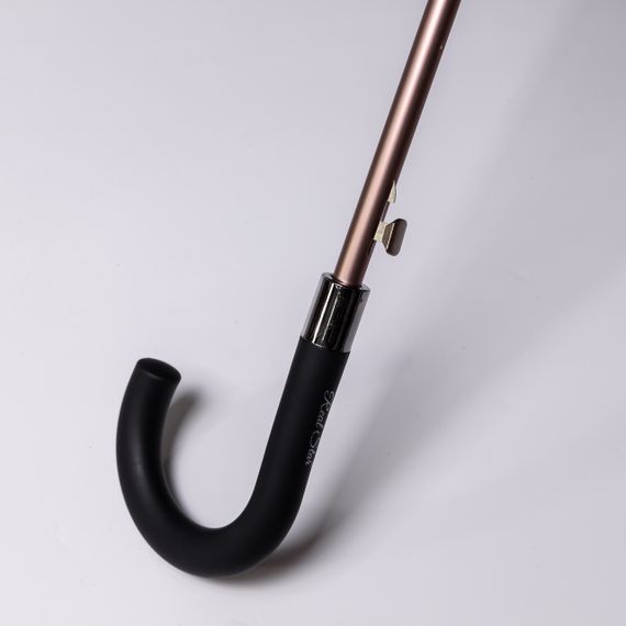 Класична парасолька-тростина з чохлом напівавтомат з поліестеру міцна надійна 12спиць діаметр 120 см Чорний HP-23-16B | Зображення 2