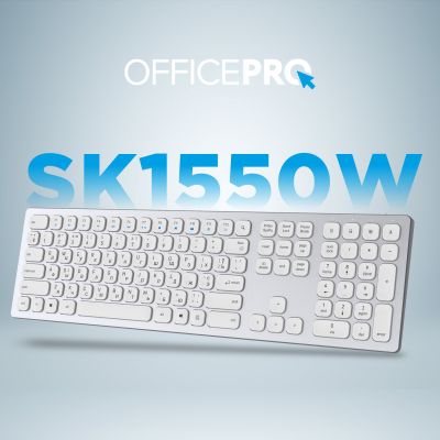 Клавиатура OfficePro SK1550 Wireless White (SK1550W) | Зображення 9