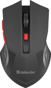 Мишка Defender Accura MM-275 Black-Red (52276)