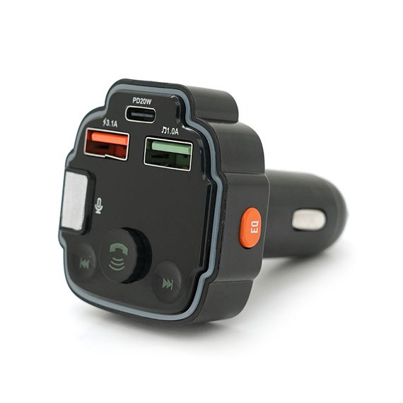 FM-модулятор Q8 з еквалайзером, 3.1A, USB, TF, 55.5х41.5х37.5 | Зображення 2