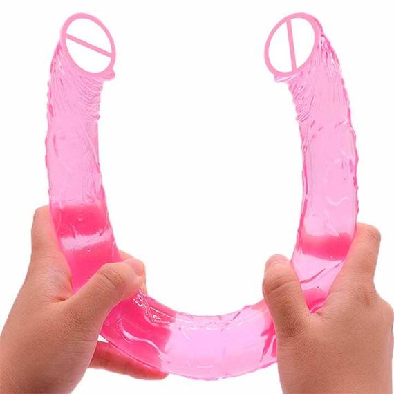 Двухсторонний фаллоимитатор Розовый Double Dong
