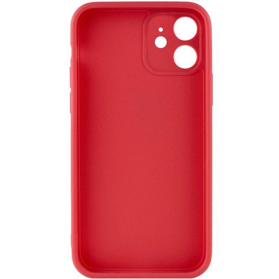 Силіконовий чохол Candy Full Camera для Apple iPhone 12 (6.1") Червоний / Camellia | Зображення 1