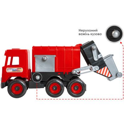 Спецтехника Tigres Авто "Middle truck" мусоровоз (красный) в коробке (39488) | Зображення 2