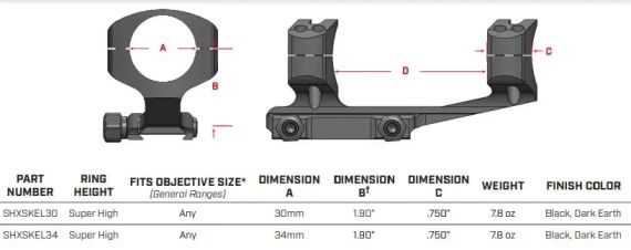 Кріплення-моноблок Warne X-Skeleton Mount. d - 30 мм. Super High. Weaver/Picatinny | Зображення 6
