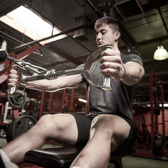 Ручка для верхньої тяги York Fitness 60см з паралельним хватом пряма, хром | Зображення 7