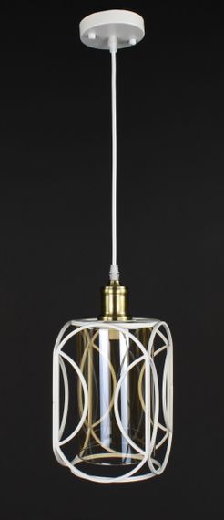 Люстра підвісна LOFT на 1 лампочку 25063 Білий 35-100х15х15 см.