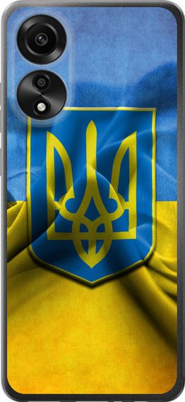 Чехол на Oppo A78 4G Флаг и герб Украины 1 "375u-3142-17620"